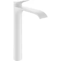 Hansgrohe Vivenis Waschtischmischer 250 CoolStart 75044700 mit Zugstangen-Ablaufgarnitur, Highriser Matt Weiß