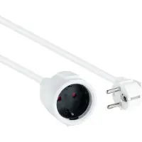 Nanocable 10.22.0602-W Verlängerungskabel 2 m 1 AC-Ausgänge Indoor Weiss