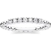 Thomas Sabo TR2323-051-14 Damen-Silberring Kugeln mit weißen Steinen