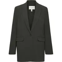 B.young Blusenblazer "Damen Blazer BYDANTA", Damen, Gr. 36, grün (sycamore melange), Obermaterial: 64% Polyester PES. 32% Viskose CV. 4% Elasthan EL., Blazer Blusenblazer