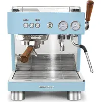 Ascaso Baby T Plus Siebträgermaschine Hellblau mit App-Steuerung, 43 cm breit, 35 cm hoch