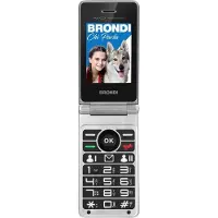 Brondi Amico Prezioso, Klappgehäuse, Dual-SIM, 4,5 cm (1.77"), 1,3 MP, 800 mAh, Schwarz, Metallisch