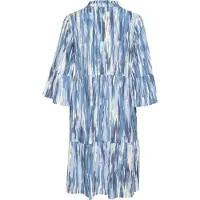 Kaffe Midikleid "Damen Kleid KAarina", Damen, Gr. 46, N-Gr, blau (blau abstract print), Obermaterial: 100% Viskose LENZING ECOVERO CV LenzEcov., Kleider Midikleid