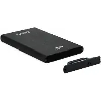 TooQ TQE-2522B, HDD-Gehäuse, 2.5", SATA, Serial ATA II, Serial ATA III, 5 Gbit/s, USB Anschluss, Schwarz