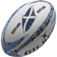 Gilbert Mini Schottland Blumen Rugbyball von Gilbert - Weiß