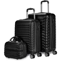 Numada Set mit 3 Numada Upfly schwarzen Koffern