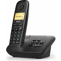 Gigaset AL170A Solo, DECT-Telefon, Kabelloses Mobilteil, Freisprecheinrichtung, 50 Eintragungen, Anrufer-Identifikation, Schwarz