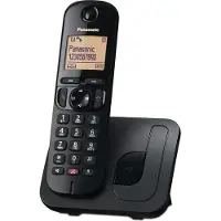 Panasonic KX-TGC250, DECT-Telefon, Kabelloses Mobilteil, Freisprecheinrichtung, 50 Eintragungen, Anrufer-Identifikation, Schwarz
