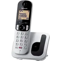 Panasonic KX-TGC250JTS, DECT-Telefon, Kabelloses Mobilteil, Freisprecheinrichtung, 50 Eintragungen, Anrufer-Identifikation, Schwarz, Silber