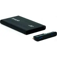 TooQ TQE-2524B, HDD-Gehäuse, 2.5", SATA, Serial ATA II, Serial ATA III, 5 Gbit/s, USB Anschluss, Schwarz