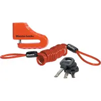 Master Lock 8303EURDPS Motorradschloss und Escooterschloss, Scheibenbremsenschloss, 5-cm-Scheibenbremse, Stahlbügel