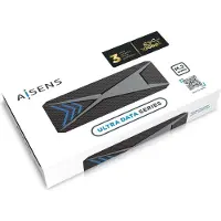 Aisens ASM2-RGB013B, SSD-Gehäuse, M.2, M.2, 10 Gbit/s, USB Anschluss, Schwarz