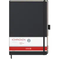 Brunnen Notizbuch KOMPAGNON A4 liniert, schwarz Hardcover 192 Seiten