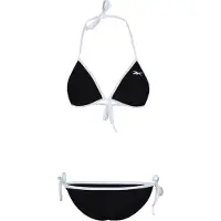 Reebok Damen Allegra 2-teilig Dreiecks Bikini Schwarz