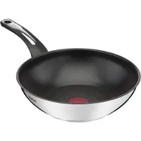 Tefal Emotion E3001904, Rund, Wok-/Bratpfanne, Edelstahl, Titan, Edelstahl, 3,6 l