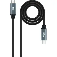 Nanocable 10.01.4301-L150 - Kabel USB 3.2 Gen2x2 20Gbps 5A/100W 4K/60Hz USB-C/M-USB-C/M, Schwarz, 1,5 m
