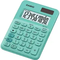 Casio MS-7UC, Desktop, Display-Rechner, 10 Ziffern, 1 Zeilen, Akku, Grün