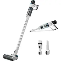 Medion P250 Stabstaubsauger (kabellos, beutellos, Zyklon-Technologie, 250 Watt, 2in1 Stielstaubsauger und Handstaubsauger mit Akku, Staubsensor, HEPA H13, LED Touch Display, Bürstenrolle)