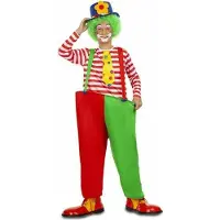 Viving Costumes Clown-reifen-t-shirt Mit Hosenträgerhose Und Reifenkostüm