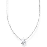 Thomas Sabo Kette mit weissem Tropfen-Anhänger Silber