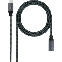 Nanocable 10.01.4501-COMB, 1 m, USB C, USB C, USB 3.2 Gen 2x2, 20 Gbit/s, Schwarz