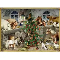 Coppenrath Verlag Wandkalender Nostalgische Weihnachten bei den Tieren im Stall
