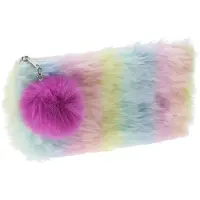 Nobrand Federmäppchen Regenbogenplüsch, 20,5cm