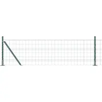vidaXL Euro-Zaun mit Betonsockel 50 x 0,6 m PVC-beschichteter Stahl