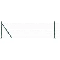 vidaXL Sechseckzaun mit Betonsockel 50 x 0,6 m PVC-beschichteter Stahl