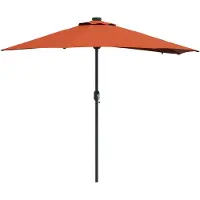 vidaXL Garten-Sonnenschirm Terrakotta 294 x 150 x 223 cm
