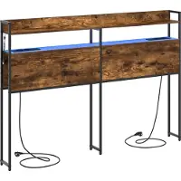 vidaXL Aufbewahrungskopfteil Räuchereiche Holzwerkstoff