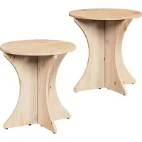 vidaXL Couchtisch 2 stk. Natur 46 x 46 x 47 cm Massivholz Kiefer