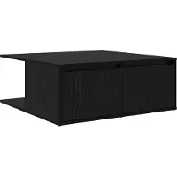 vidaXL Couchtisch Schwarz Eichen-Optik 80 x 80 x 31 cm Holzwerkstoff