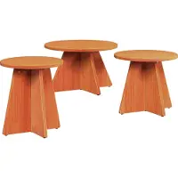vidaXL Couchtisch 3 stk. Wachsbraun 49 x 49 x 30 cm