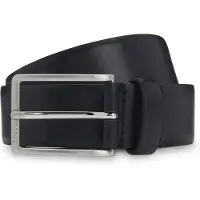 BOSS Gürtel aus italienischem Leder mit Metalldetails in gebürsteter Silber-Optik Grösse 115