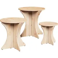 vidaXL Couchtisch 3 stk. Natur 46 x 46 x 47 cm