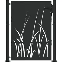 vidaXL Gartentor Schwarz 105 x 125 cm Pulverbeschichteter Stahl 42015890
