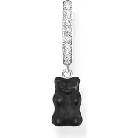 Thomas Sabo Einzel-Creole mit schwarzem Goldbären-Anhänger