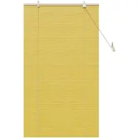 vidaXL Rollo Gelb 90 x 160 cm Bambus