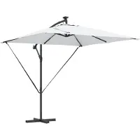 vidaXL Sonnenschirm Sand 249 x 249 x 250 cm Polyester und Aluminium