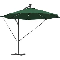 vidaXL Sonnenschirm Grün 294 x 294 x 248 cm Polyester und Aluminium