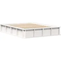 vidaXL Bettrahmen Weiß 120 x 190 cm Massives Kiefernholz