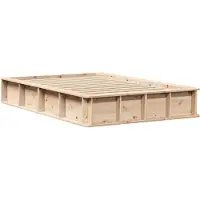 vidaXL Bettrahmen Braun 120 x 200 cm Massives Kiefernholz