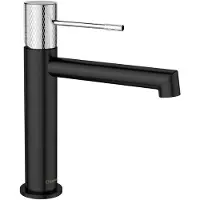 Sapho Solaria Waschtischarmatur, schwarz matt/Chrom