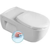 Hak HANDICAP Verlängertes Hänge-WC, spülrandlos, 37x70 cm, weiss