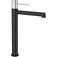 Sapho Solaria Waschtischarmatur, hoch, schwarz matt/Chrom