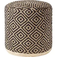 Homescapes SITZPOUF rund mit Ethno-Muster, 40/40/45 cm