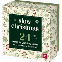 Groh Adventskalender Slow Christmas: Achtsamkeits-Inspirationen, 24 Kärtchen, 10x10 cm