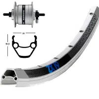 Exal Montiertes Rad ZX19 559-19 Shimano DH-C3000-3N – Vorderrad 100/9 mm (26)