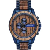 Holzkern Herren-Chronograph Quarz Gareth Zebrano